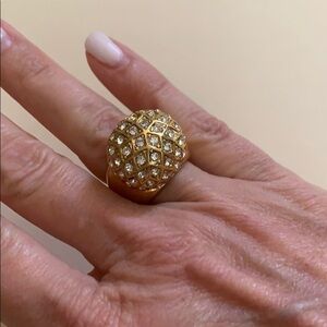 Elegant Gold Statement Ring Size 6 Fashion Jewelry